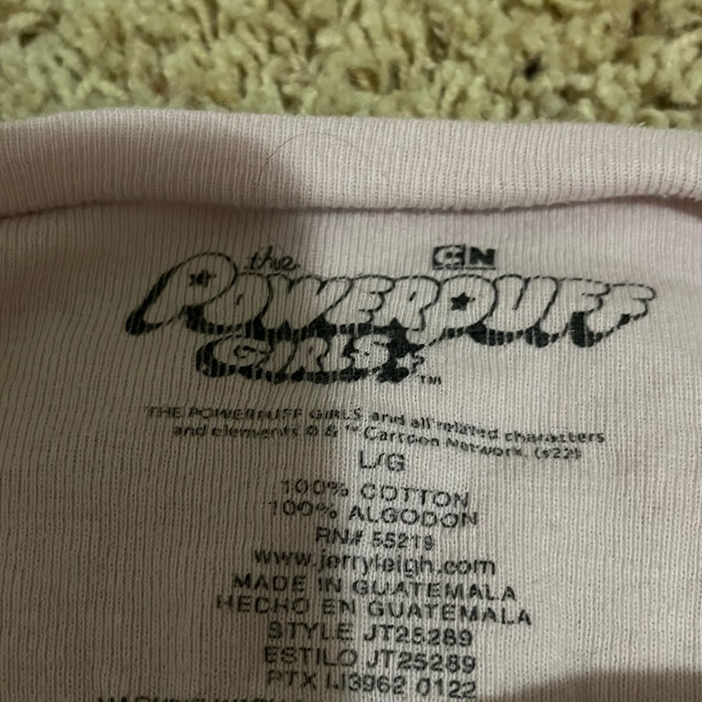 Light pink powerpuff girls crop top,never worn out